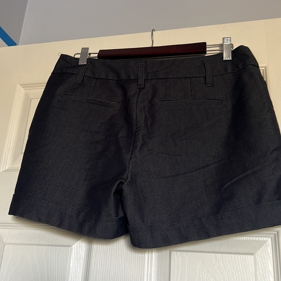 Dressy polished denim look dark navy shorts - Picture 2 of 5